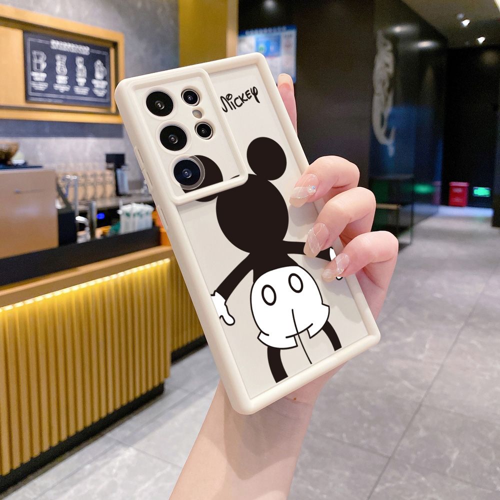 for Samsung Galaxy S24 S23 Ultra S22 Plus S21 FE S20 Mickey Minne Full Protective Phone Case Anti Drop Cover