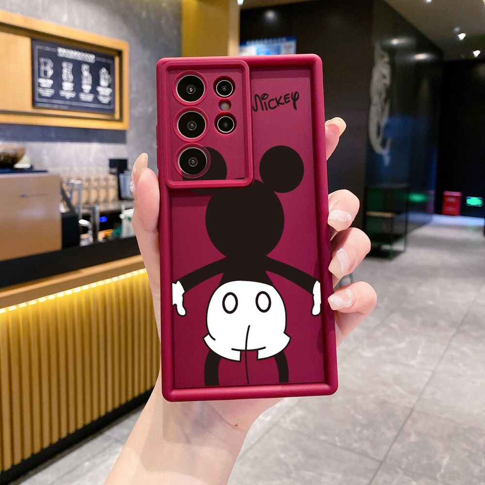 for Samsung Galaxy S24 S23 Ultra S22 Plus S21 FE S20 Mickey Minne Full Protective Phone Case Anti Drop Cover