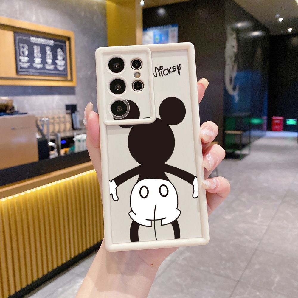 for Samsung Galaxy S24 S23 Ultra S22 Plus S21 FE S20 Mickey Minne Full Protective Phone Case Anti Drop Cover