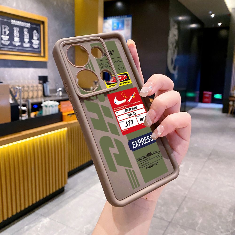 for Xiaomi Redmi Note 13 Pro 5G 12S 4G 12 Turbo 11S 13C 12C NASA DHL Barcode Label Full Protective Phone Case Anti Drop Cover
