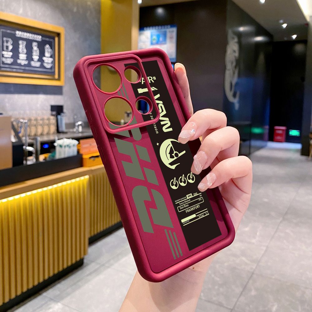 for Xiaomi Redmi Note 13 Pro 5G 12S 4G 12 Turbo 11S 13C 12C NASA DHL Barcode Label Full Protective Phone Case Anti Drop Cover