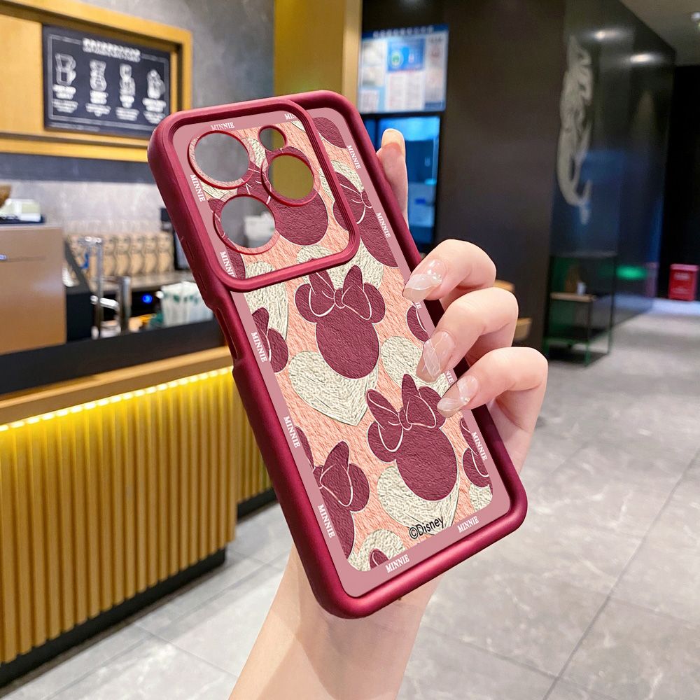 for Infinix Hot 40i 40 Pro 30 Play Note 30 Smart 8 Mickey Minnie Face Full Protective Phone Case Anti Drop Cover