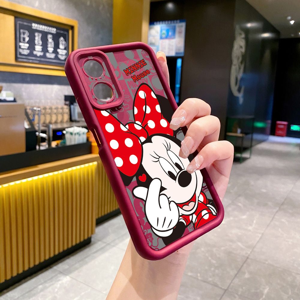 for OPPO A60 A18 A38 A17 A16 A57 A77 4G A59 A98 A78 A58 5G Sweet Couple Mickey Minnie Full Protective Phone Case Anti Drop Cover