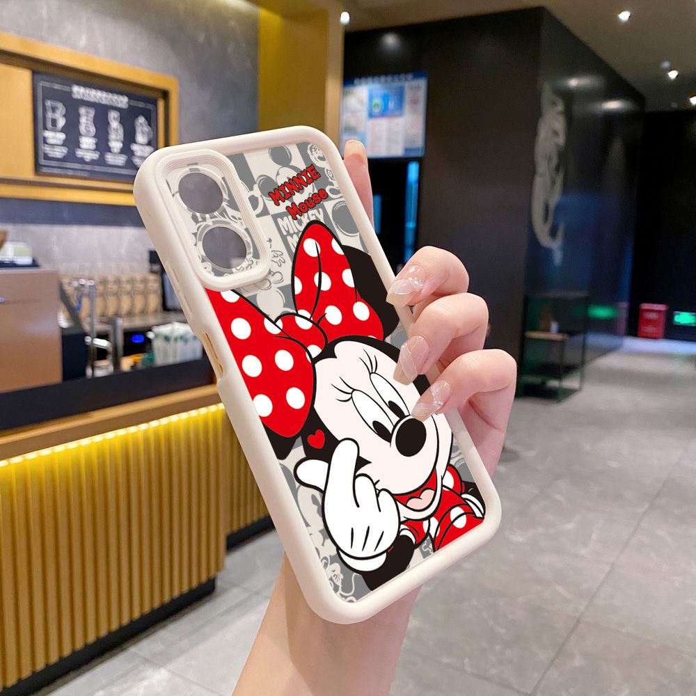 for OPPO A60 A18 A38 A17 A16 A57 A77 4G A59 A98 A78 A58 5G Sweet Couple Mickey Minnie Full Protective Phone Case Anti Drop Cover