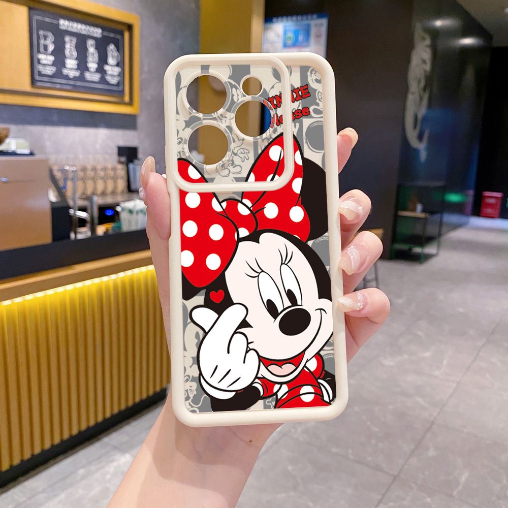 for Infinix Hot 40i 40 Pro 30 Play Note 30 Smart 8 Sweet Couple Mickey Minnie Full Protective Phone Case Anti Drop Cover