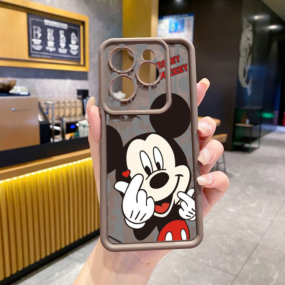 for Infinix Hot 40i 40 Pro 30 Play Note 30 Smart 8 Sweet Couple Mickey Minnie Full Protective Phone Case Anti Drop Cover