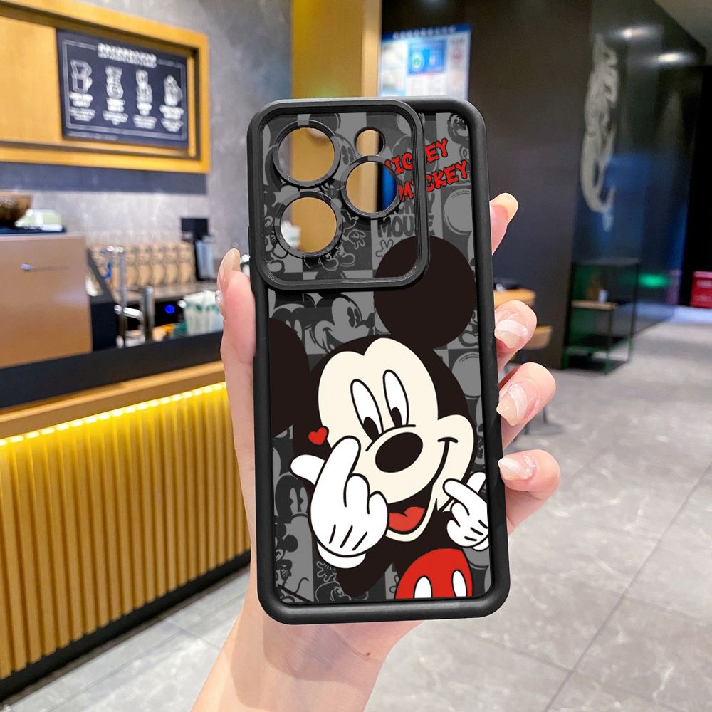 for Infinix Hot 40i 40 Pro 30 Play Note 30 Smart 8 Sweet Couple Mickey Minnie Full Protective Phone Case Anti Drop Cover
