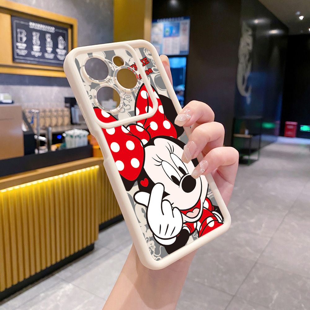 for Infinix Hot 40i 40 Pro 30 Play Note 30 Smart 8 Sweet Couple Mickey Minnie Full Protective Phone Case Anti Drop Cover