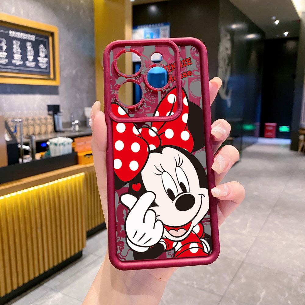 for Infinix Hot 40i 40 Pro 30 Play Note 30 Smart 8 Sweet Couple Mickey Minnie Full Protective Phone Case Anti Drop Cover