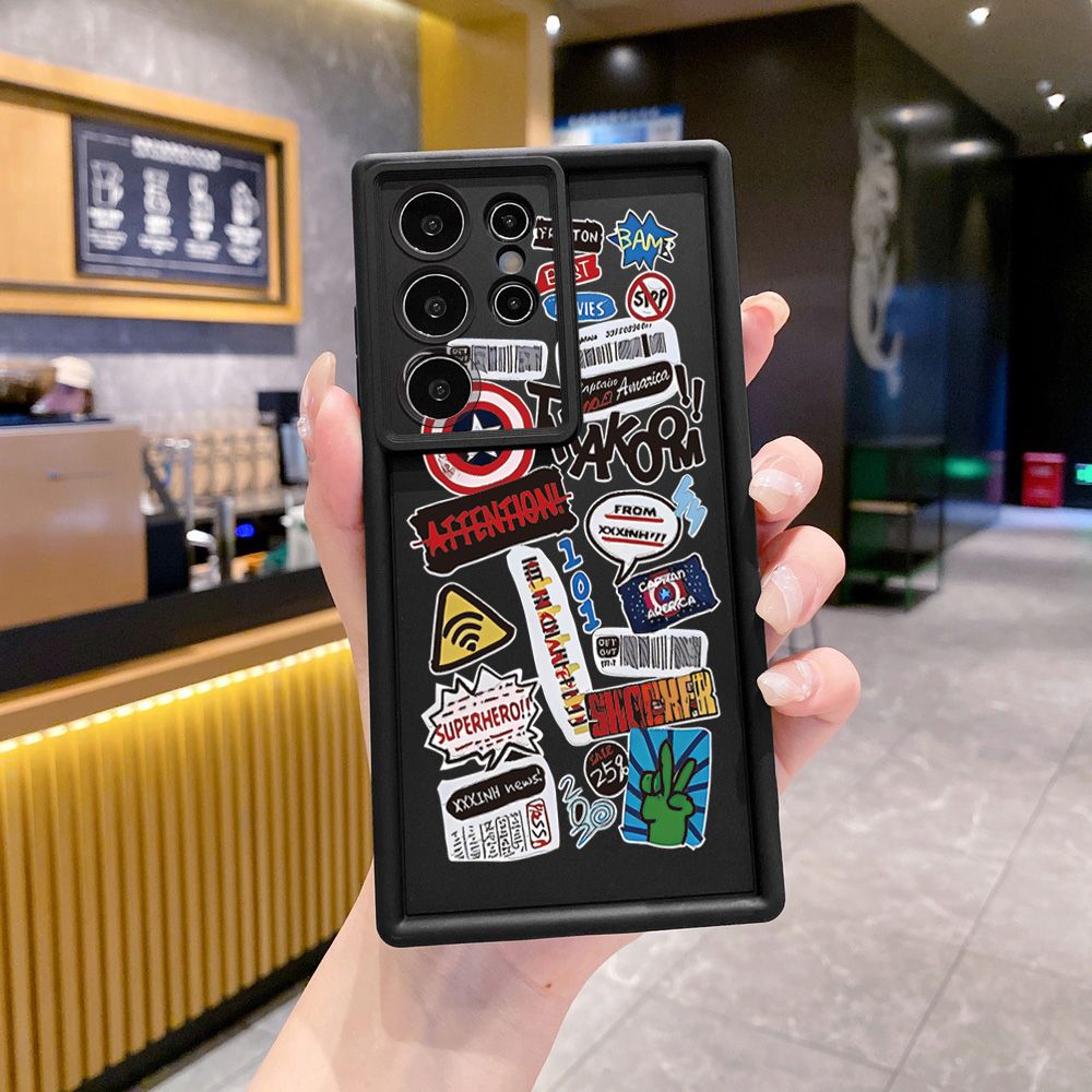 for Samsung Galaxy S24 S23 Ultra S22 Plus S21 FE S20 iron Man Full Protective Phone Case Anti Drop Cover