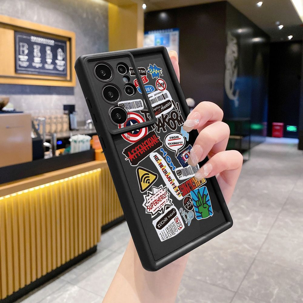 for Samsung Galaxy S24 S23 Ultra S22 Plus S21 FE S20 iron Man Full Protective Phone Case Anti Drop Cover