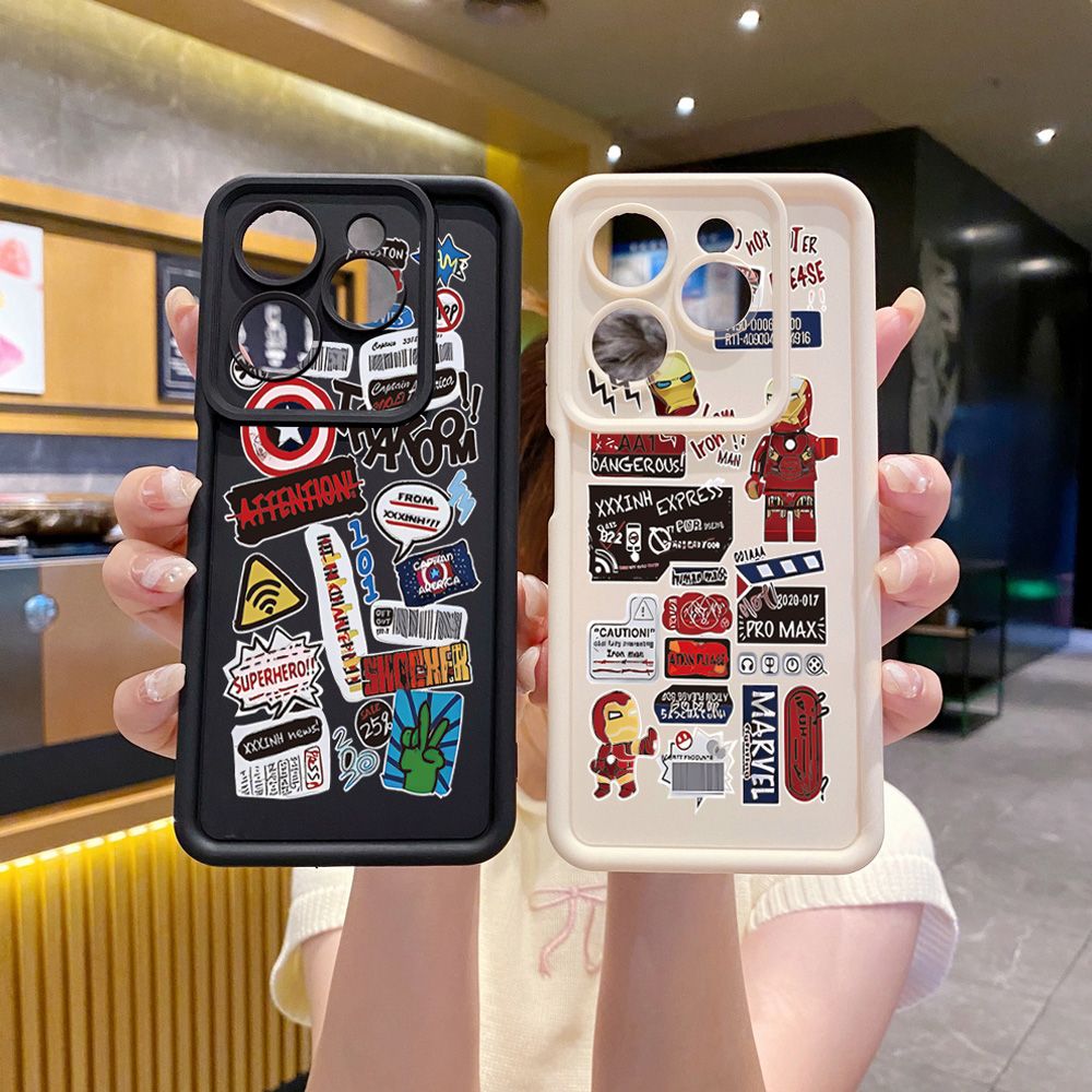 for Infinix Hot 40i 40 Pro 30 Play Note 30 Smart 8 iron Man Full Protective Phone Case Anti Drop Cover