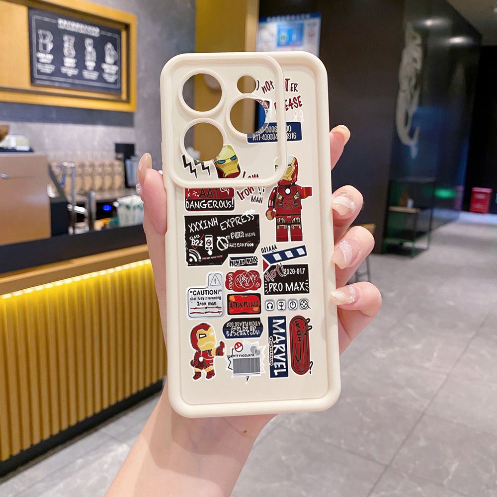 for Infinix Hot 40i 40 Pro 30 Play Note 30 Smart 8 iron Man Full Protective Phone Case Anti Drop Cover