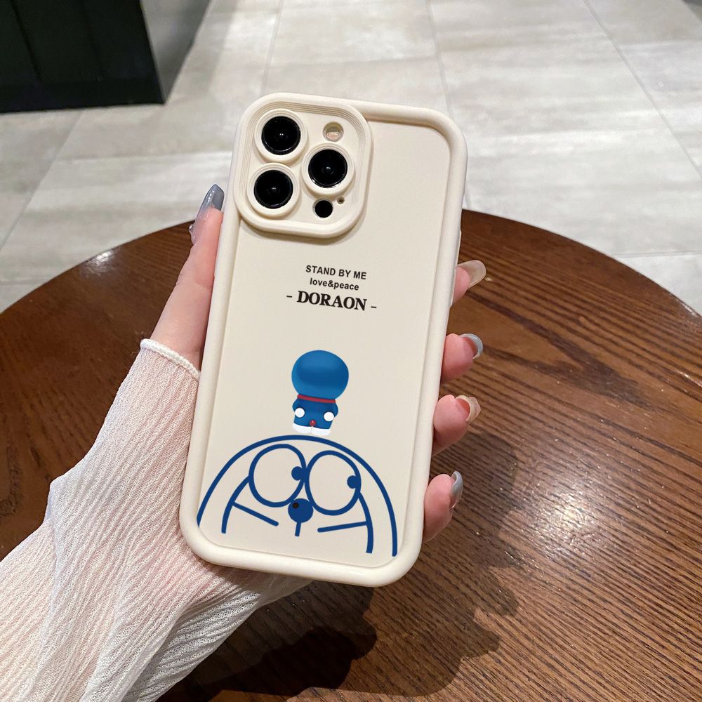 for iPhone 15 Pro Max 14 Plus 13 12 11 XR 8 7 SE 2022 XS Doraemon Mickey Full Protective Phone Case Anti Drop Cover