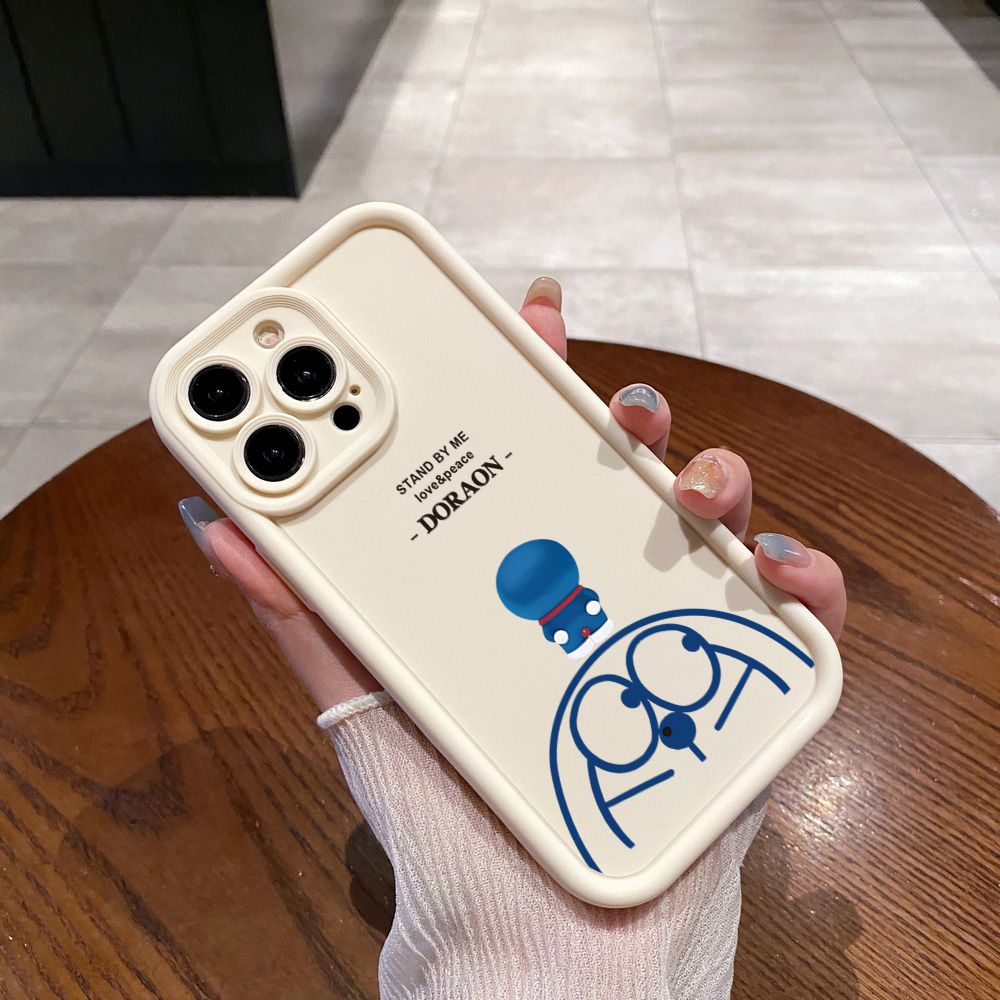 for iPhone 15 Pro Max 14 Plus 13 12 11 XR 8 7 SE 2022 XS Doraemon Mickey Full Protective Phone Case Anti Drop Cover