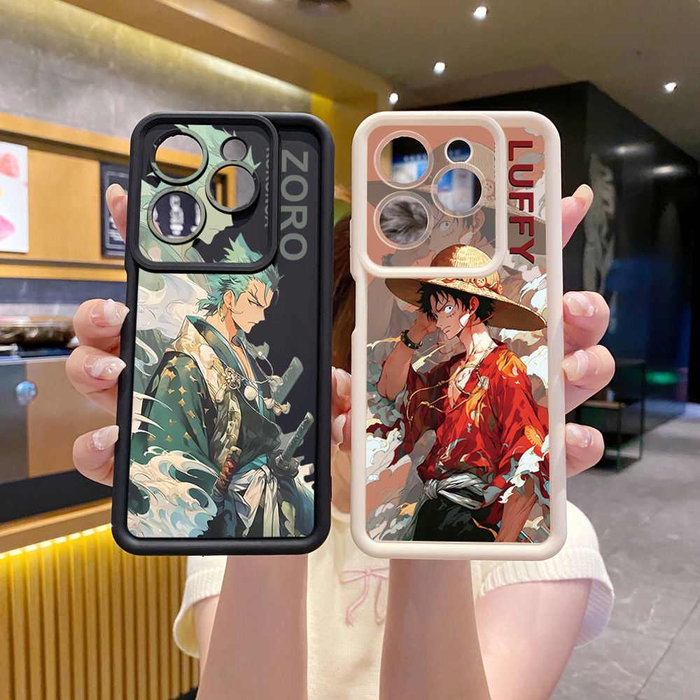for Infinix Hot 40i 40 Pro 30 Play Note 30 Smart 8 One Piece Zoro Luffy Full Protective Phone Case Anti Drop Cover