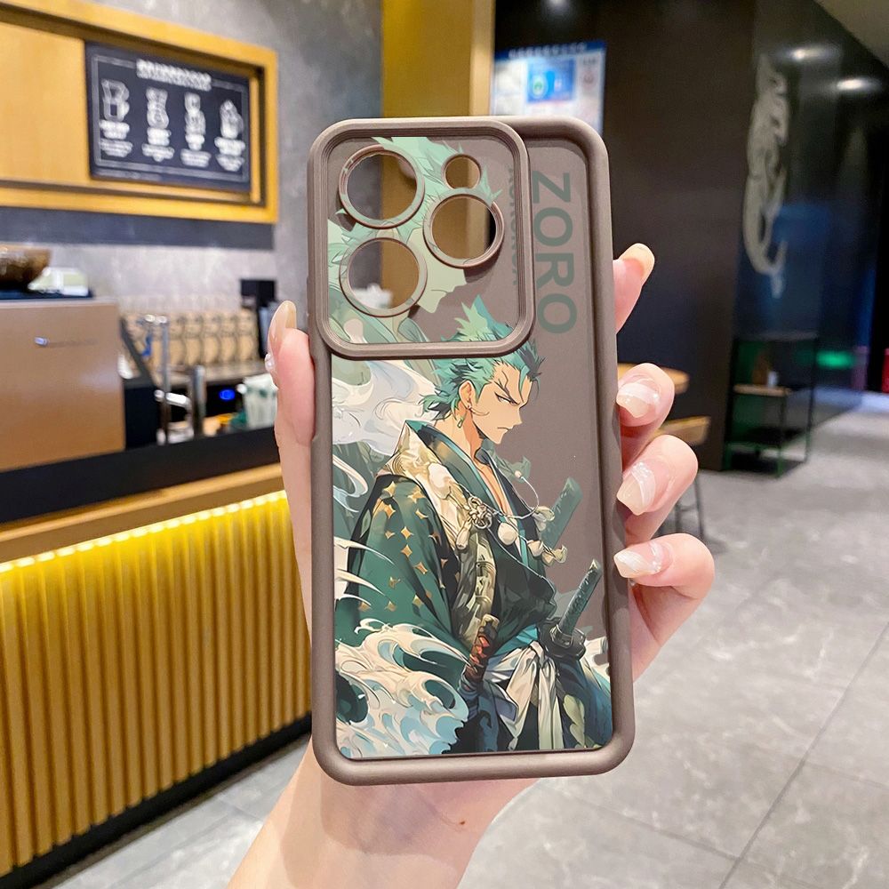 for Infinix Hot 40i 40 Pro 30 Play Note 30 Smart 8 One Piece Zoro Luffy Full Protective Phone Case Anti Drop Cover