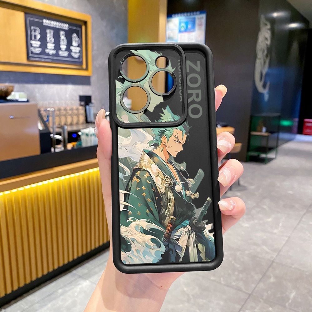 for Infinix Hot 40i 40 Pro 30 Play Note 30 Smart 8 One Piece Zoro Luffy Full Protective Phone Case Anti Drop Cover