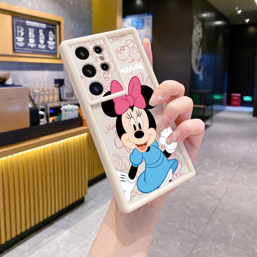for Samsung Galaxy S24 S23 Ultra S22 Plus S21 FE S20 Cute Mickey Full Protective Phone Case Anti Drop Cover