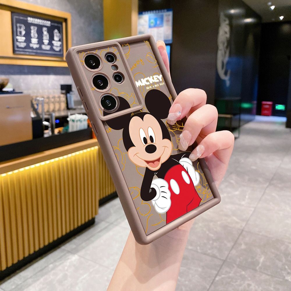 for Samsung Galaxy S24 S23 Ultra S22 Plus S21 FE S20 Cute Mickey Full Protective Phone Case Anti Drop Cover