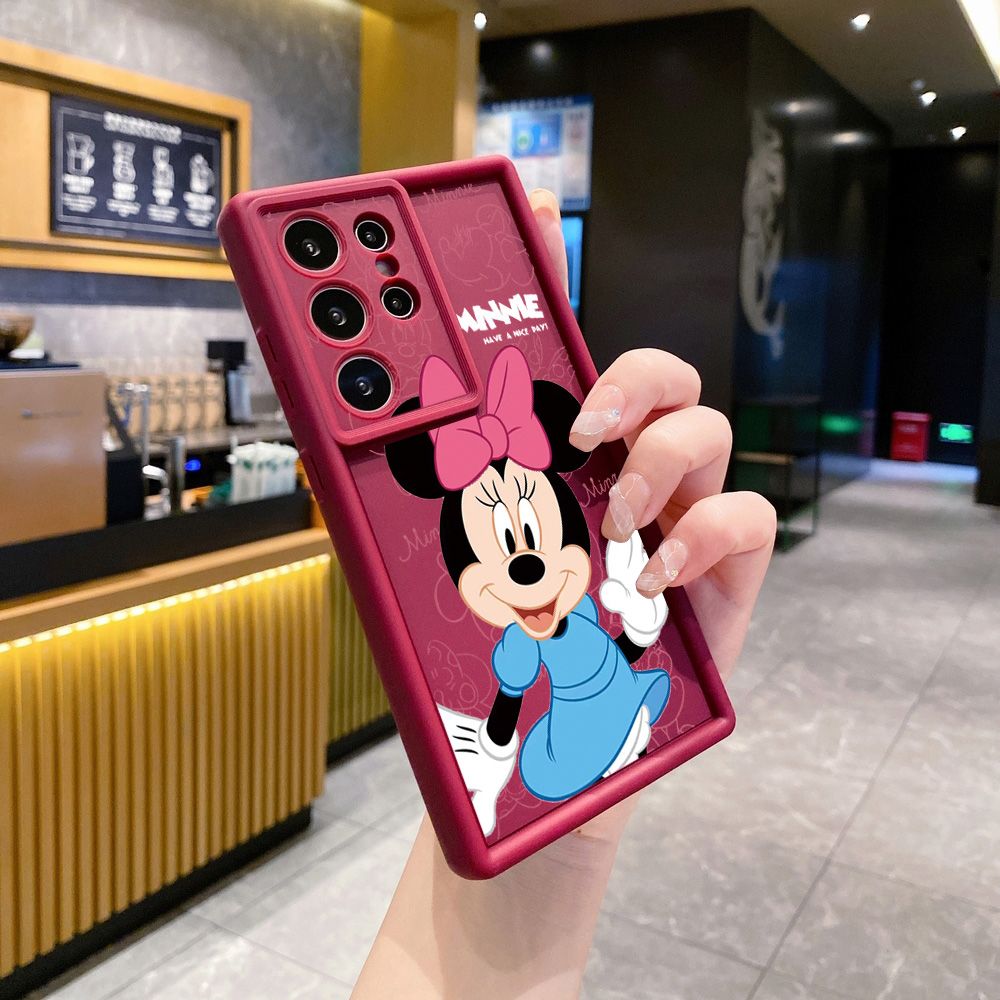 for Samsung Galaxy S24 S23 Ultra S22 Plus S21 FE S20 Cute Mickey Full Protective Phone Case Anti Drop Cover