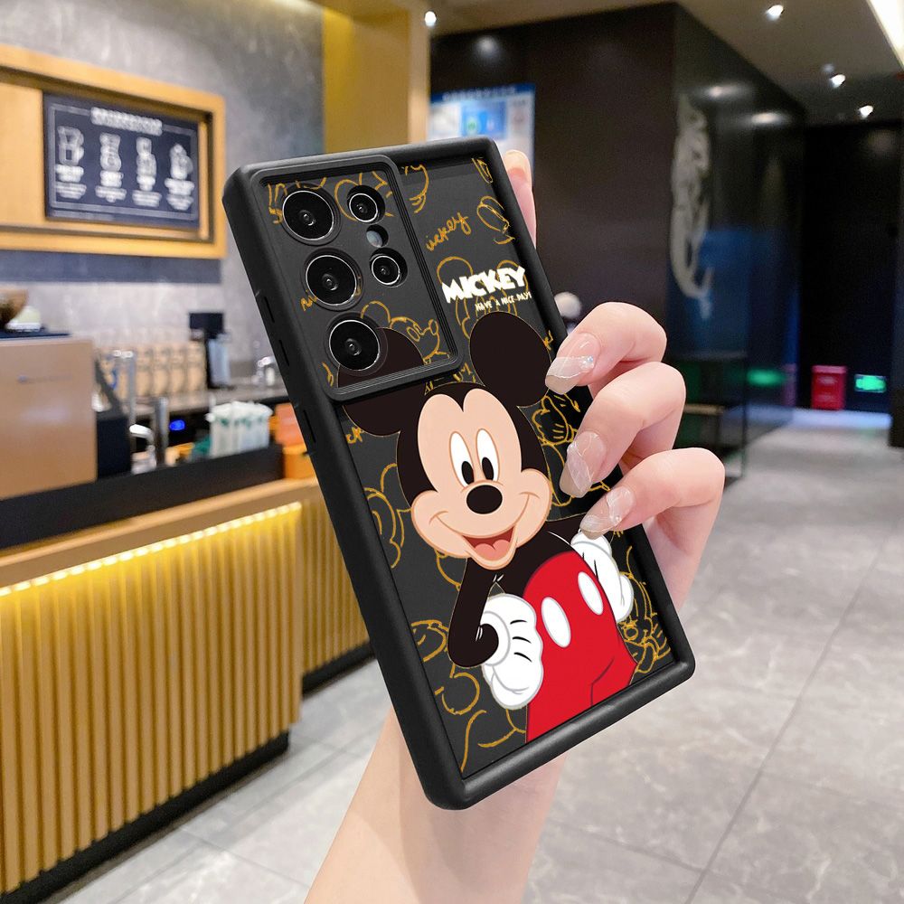 for Samsung Galaxy S24 S23 Ultra S22 Plus S21 FE S20 Cute Mickey Full Protective Phone Case Anti Drop Cover