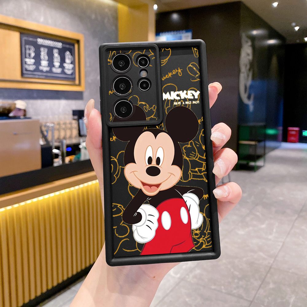 for Samsung Galaxy S24 S23 Ultra S22 Plus S21 FE S20 Cute Mickey Full Protective Phone Case Anti Drop Cover