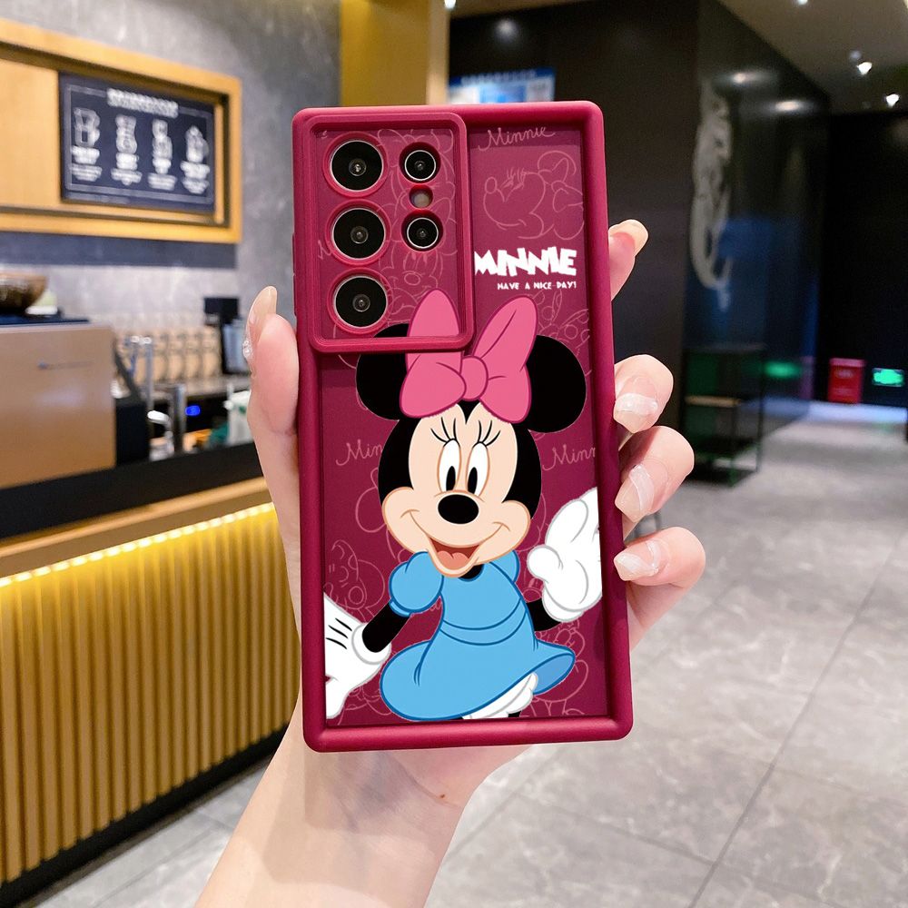 for Samsung Galaxy S24 S23 Ultra S22 Plus S21 FE S20 Cute Mickey Full Protective Phone Case Anti Drop Cover