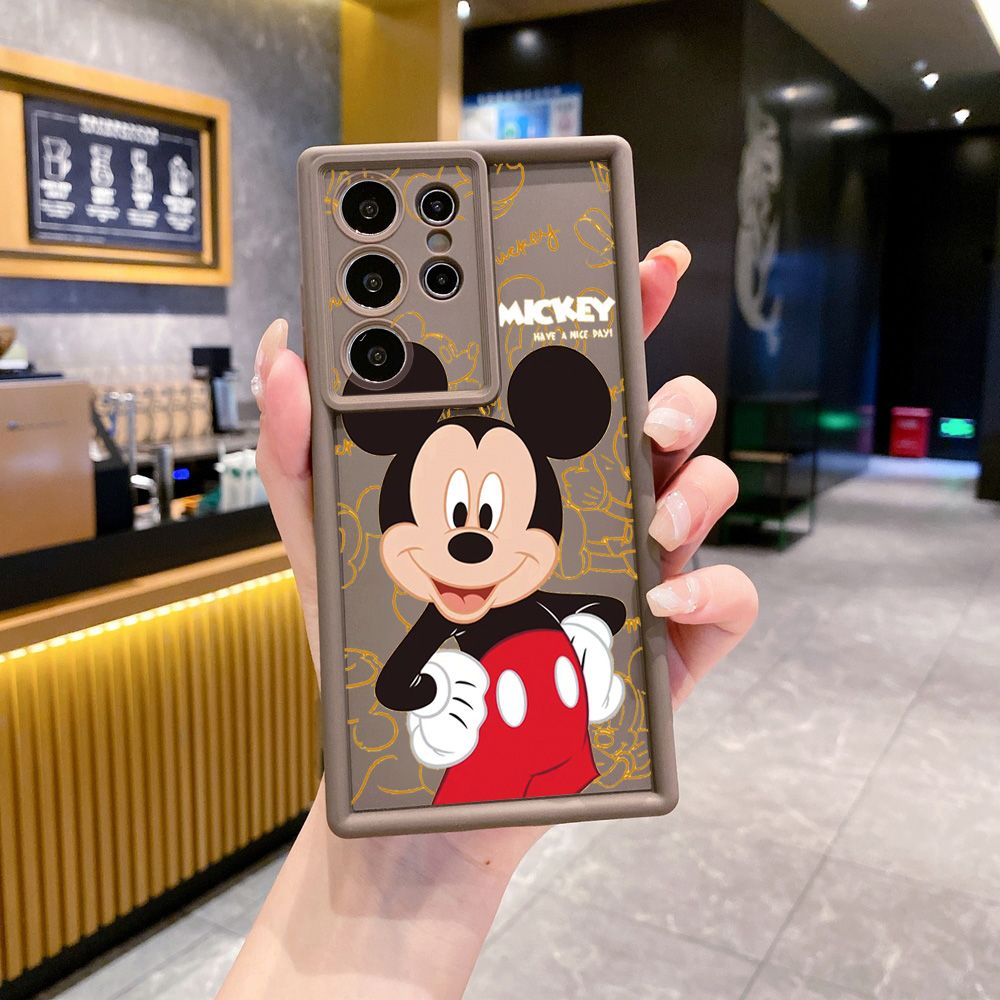for Samsung Galaxy S24 S23 Ultra S22 Plus S21 FE S20 Cute Mickey Full Protective Phone Case Anti Drop Cover