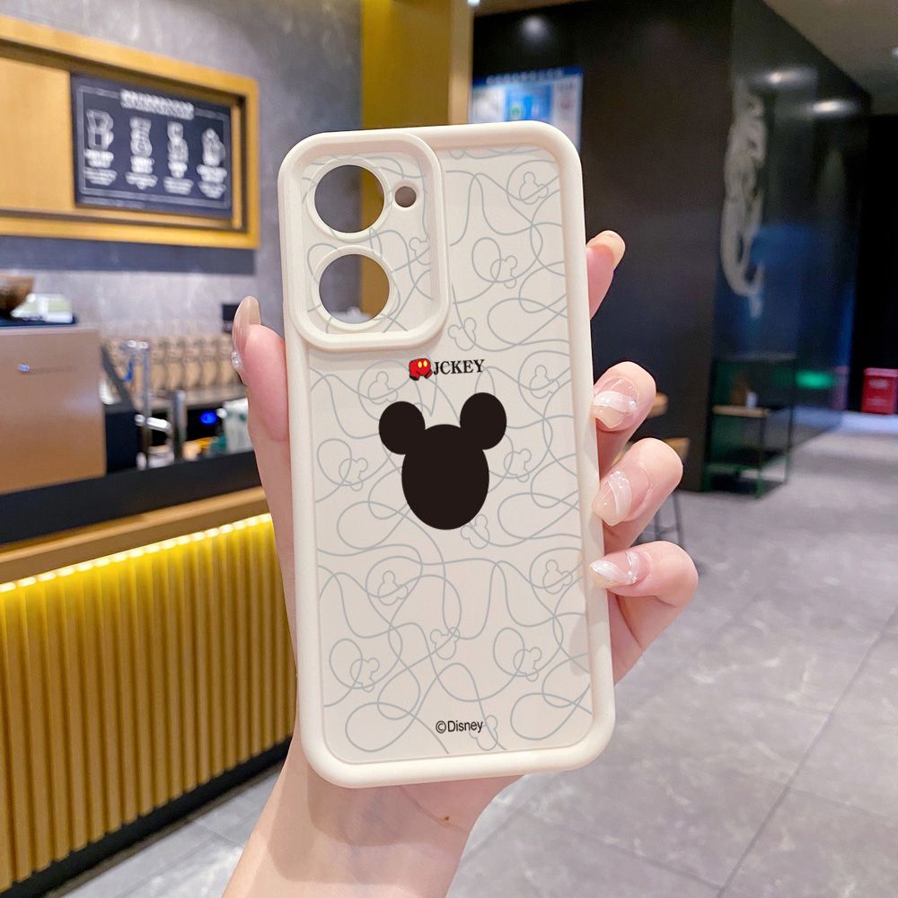 for VIVO Y17S Y27 T1X Y02S Y21S Y02 Y33S Y12S Y18 Y38 Couple Mickey Minnie Full Protective Phone Case Anti Drop Cover
