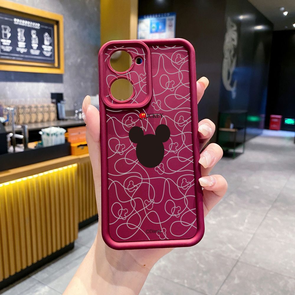 for VIVO Y17S Y27 T1X Y02S Y21S Y02 Y33S Y12S Y18 Y38 Couple Mickey Minnie Full Protective Phone Case Anti Drop Cover