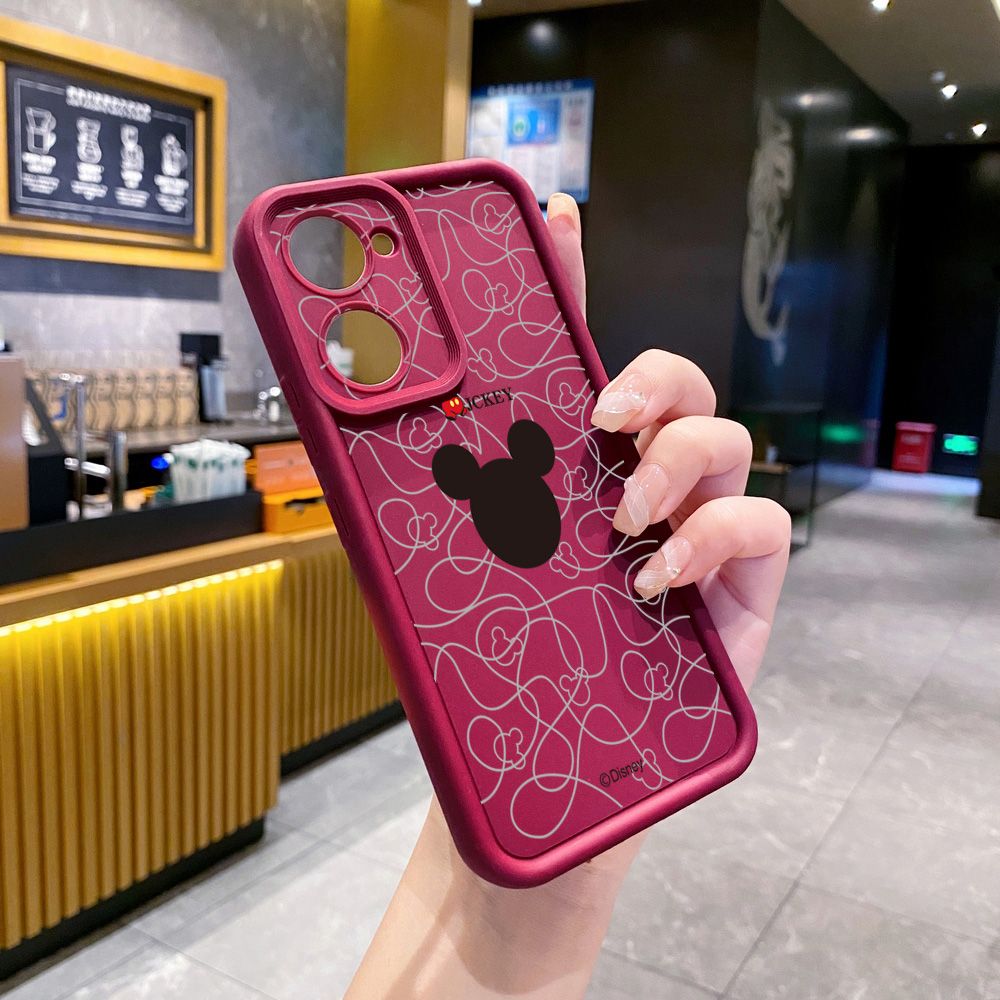 for VIVO Y17S Y27 T1X Y02S Y21S Y02 Y33S Y12S Y18 Y38 Couple Mickey Minnie Full Protective Phone Case Anti Drop Cover