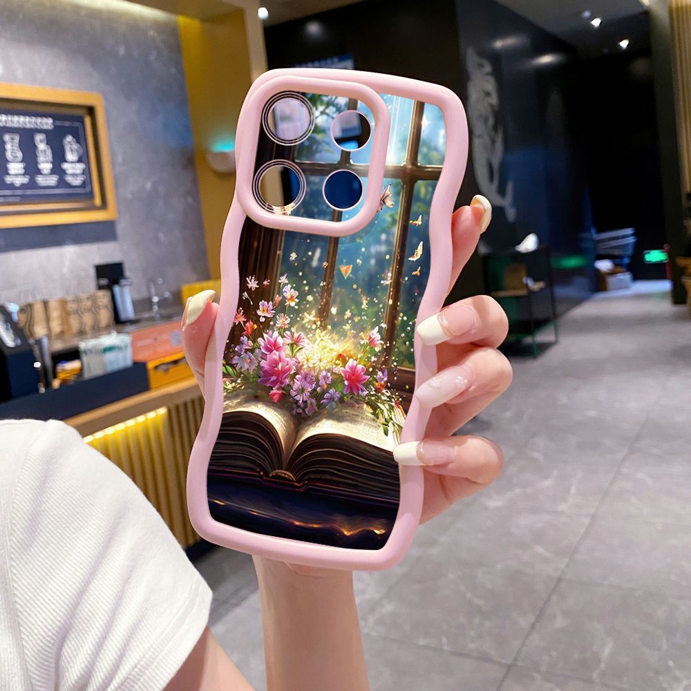 For ITEl A04 A60 A70 P40 S23 Plus Luxury Butterfly Wave Frame Phone Case Anti Drop Cover
