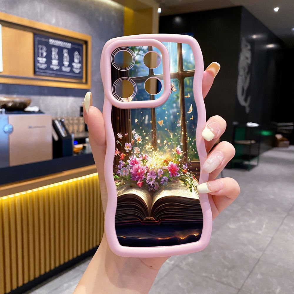 For ITEl A04 A60 A70 P40 S23 Plus Luxury Butterfly Wave Frame Phone Case Anti Drop Cover