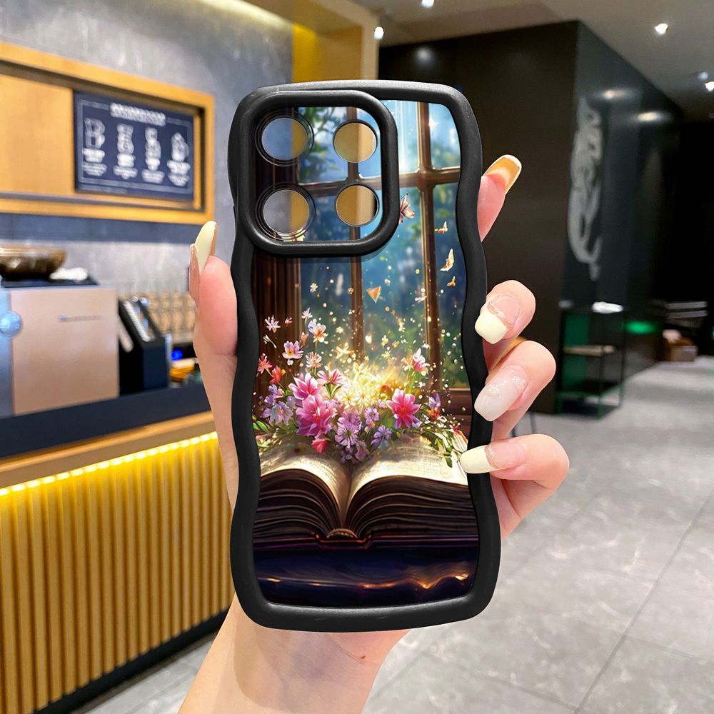 For ITEl A04 A60 A70 P40 S23 Plus Luxury Butterfly Wave Frame Phone Case Anti Drop Cover