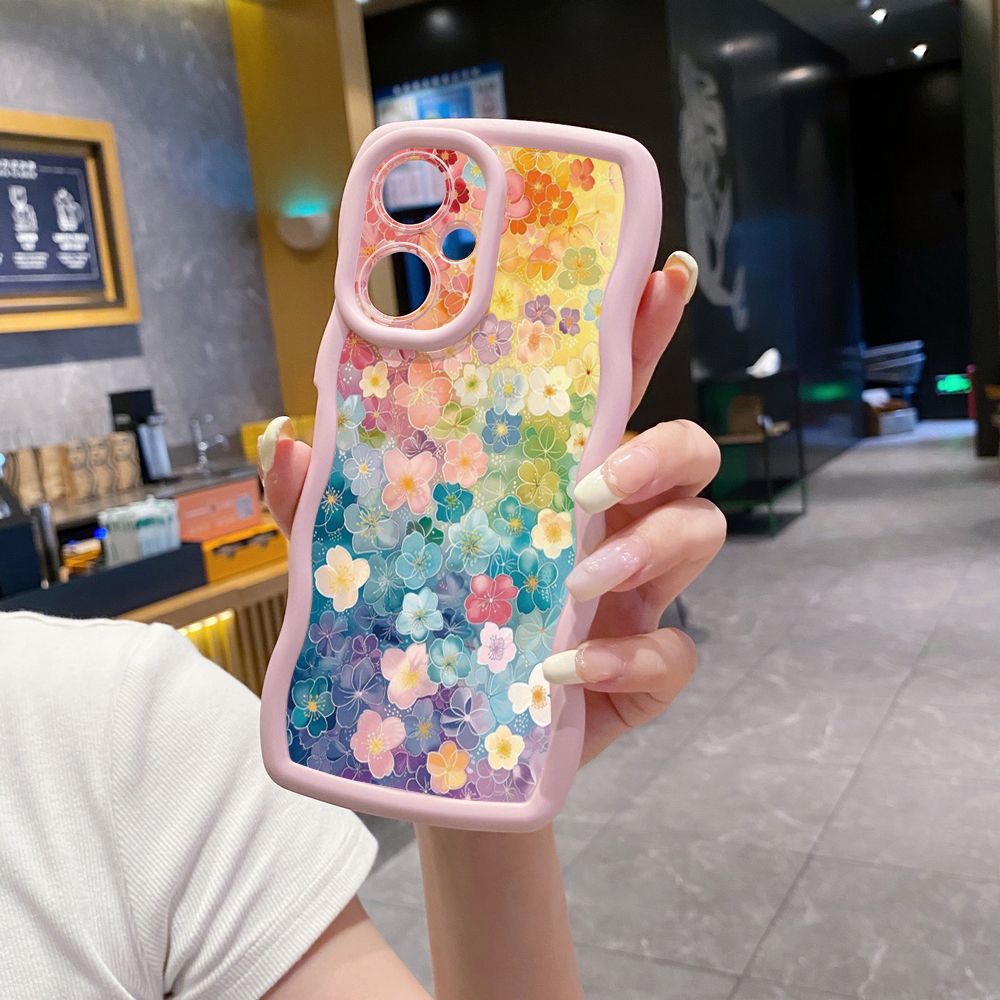 For VIVO Y17S Y27 T1X Y02S Y21S Y02 Y33S Y12S Y18 Y38 Vintage Heart Butterfly Wave Frame Phone Case Anti Drop Cover