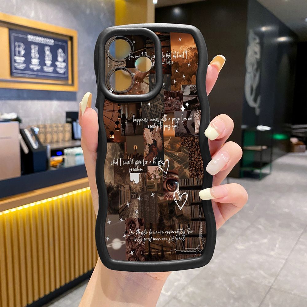 For Infinix Hot 40i 40 Pro Note 30 Play Smart 8 Pro 9 10 Play Lite Vintage Flower Art Town Butterfly Wave Frame Phone Case Anti Drop Cover