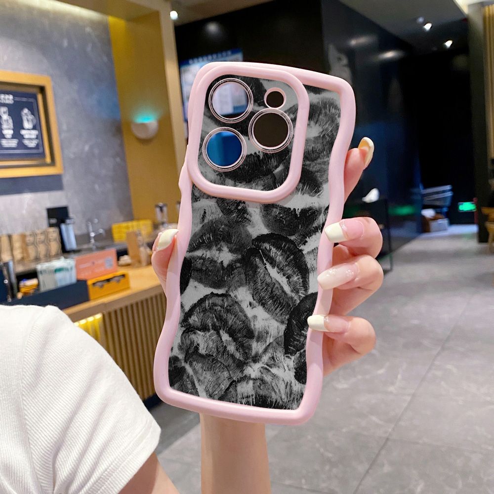 For Tecno Camon 19 Pro NEO 20 30 POP 6 GO 7 Spark GO 2023 8C 9 10 Pro 20C XOXO Lips Wave Frame Phone Case Anti Drop Cover