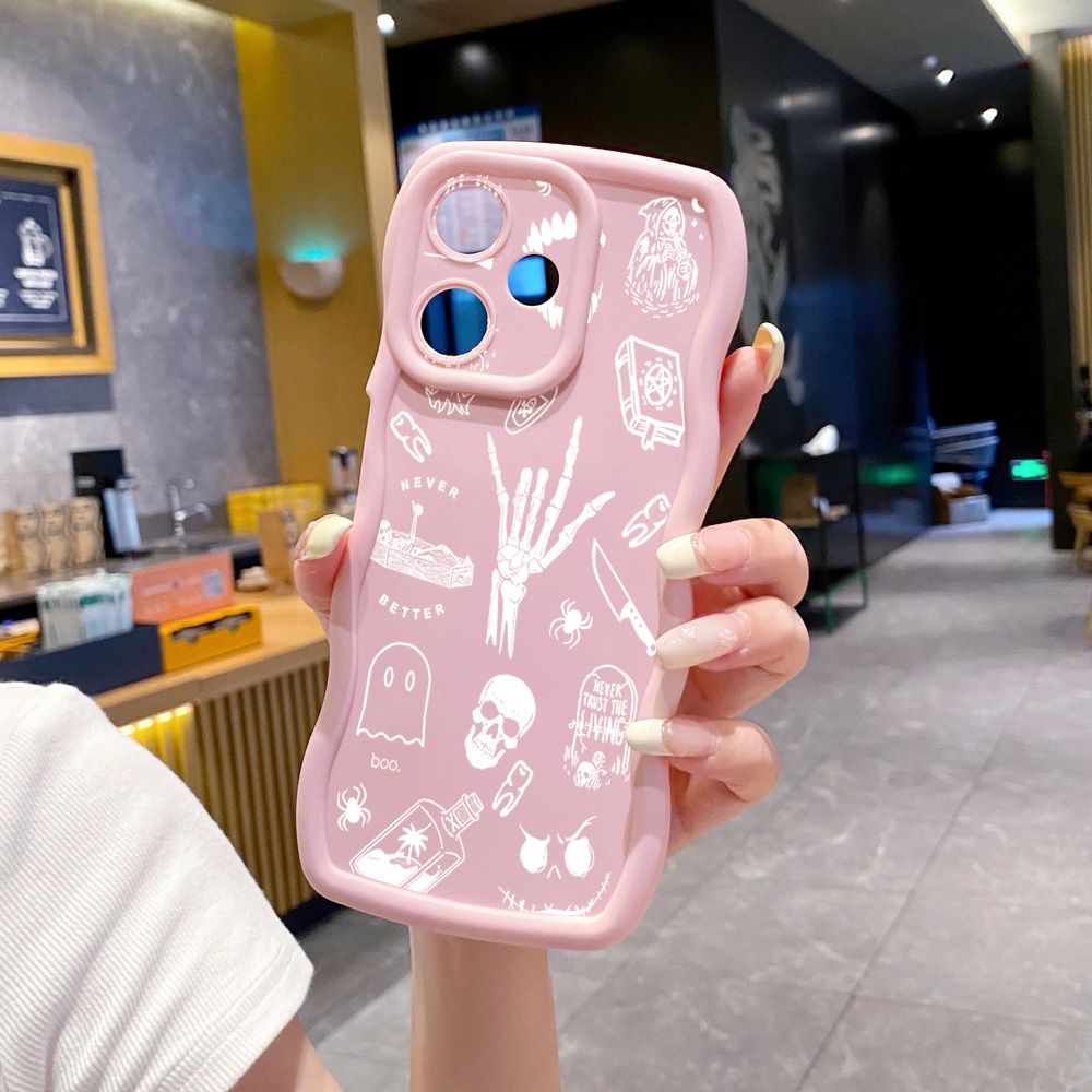 For Motorola MOTO E13 G13 G23 G30 G20 G10 G54 G64 Skeleton Hand Rock Wave Frame Phone Case Anti Drop Cover