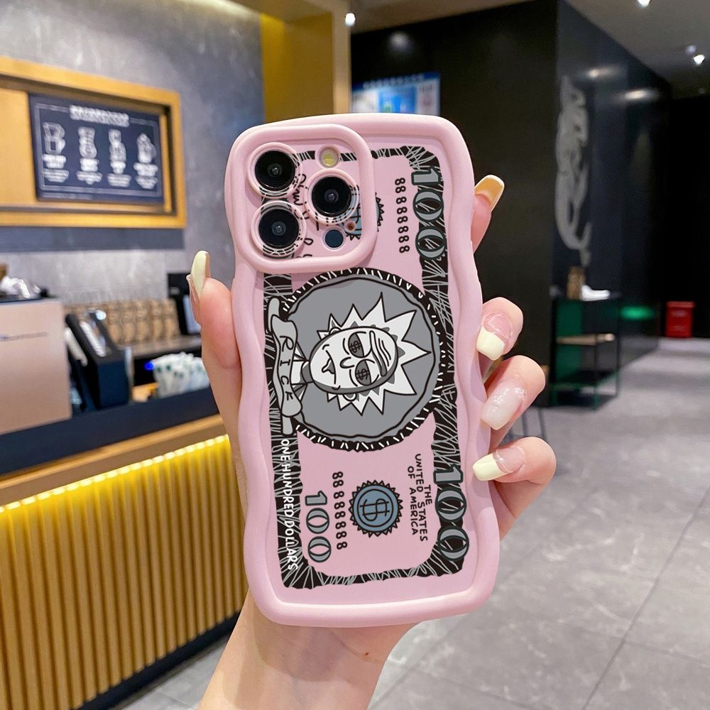 For iPhone 16 Pro Max 15 14 Plus 13 12 11 Pro Max Crazy Sientist Wave Frame Phone Case Anti Drop Cover