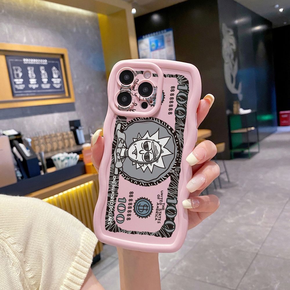 For iPhone 16 Pro Max 15 14 Plus 13 12 11 Pro Max Crazy Sientist Wave Frame Phone Case Anti Drop Cover