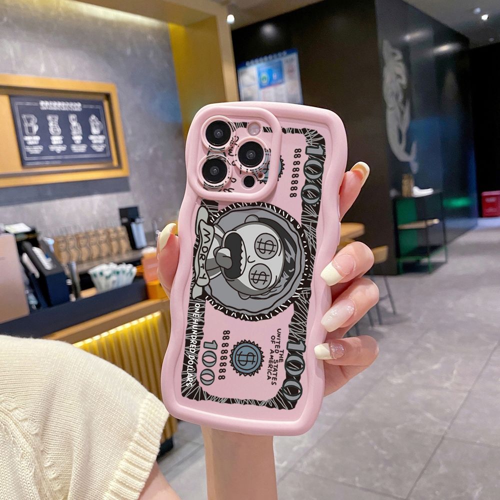 For iPhone 16 Pro Max 15 14 Plus 13 12 11 Pro Max Crazy Sientist Wave Frame Phone Case Anti Drop Cover