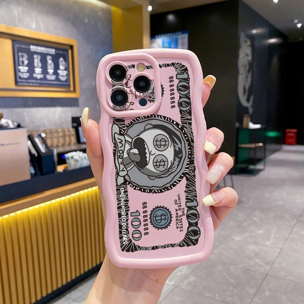 For iPhone 16 Pro Max 15 14 Plus 13 12 11 Pro Max Crazy Sientist Wave Frame Phone Case Anti Drop Cover