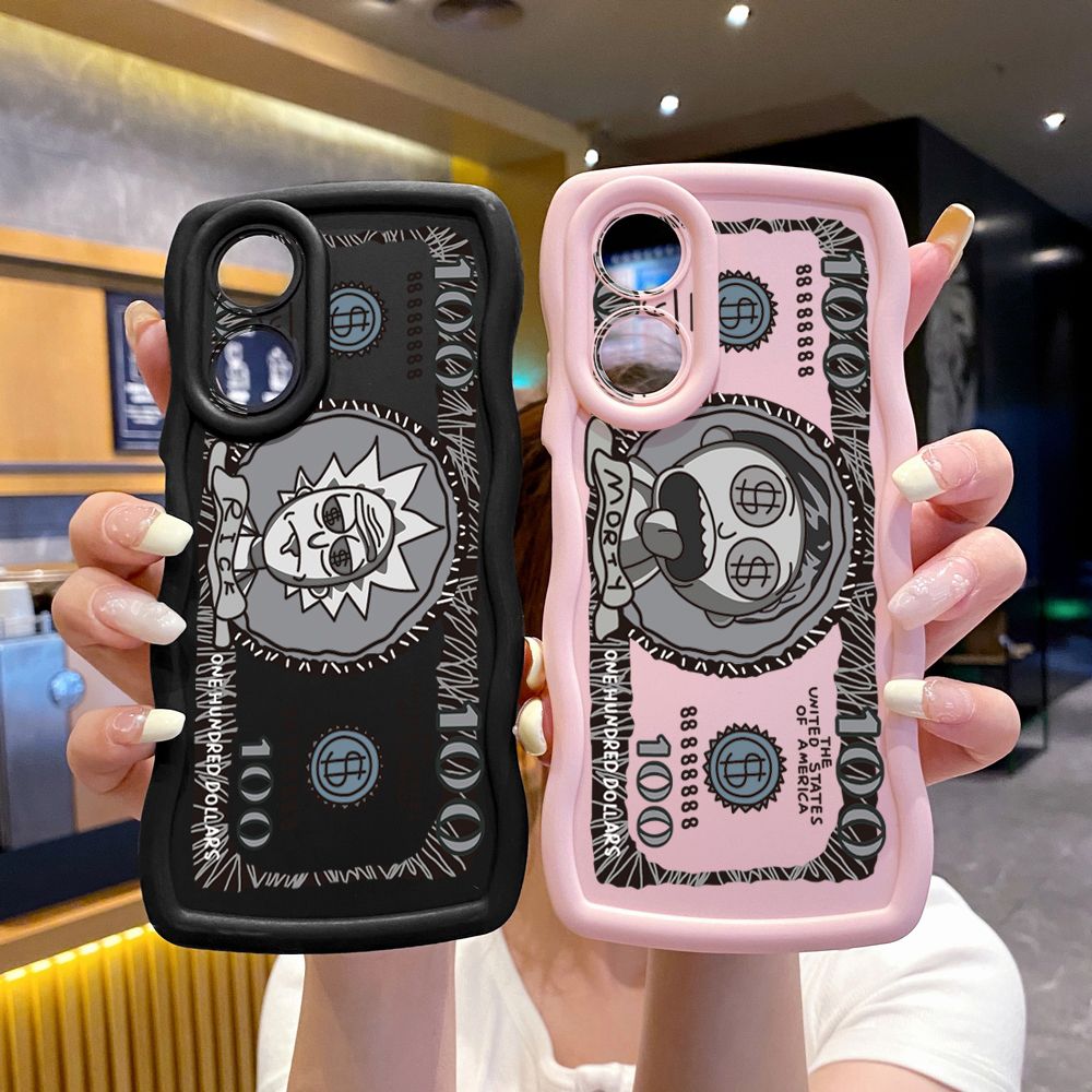 For OPPO Reno 5 6 Lite 7 8 Reno 7Z 8 Z 5F F19 F21 Pro Crazy Sientist Wave Frame Phone Case Anti Drop Cover