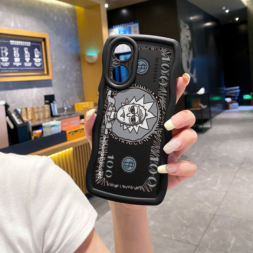 For OPPO Reno 5 6 Lite 7 8 Reno 7Z 8 Z 5F F19 F21 Pro Crazy Sientist Wave Frame Phone Case Anti Drop Cover