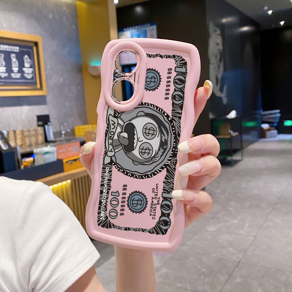 For OPPO Reno 5 6 Lite 7 8 Reno 7Z 8 Z 5F F19 F21 Pro Crazy Sientist Wave Frame Phone Case Anti Drop Cover
