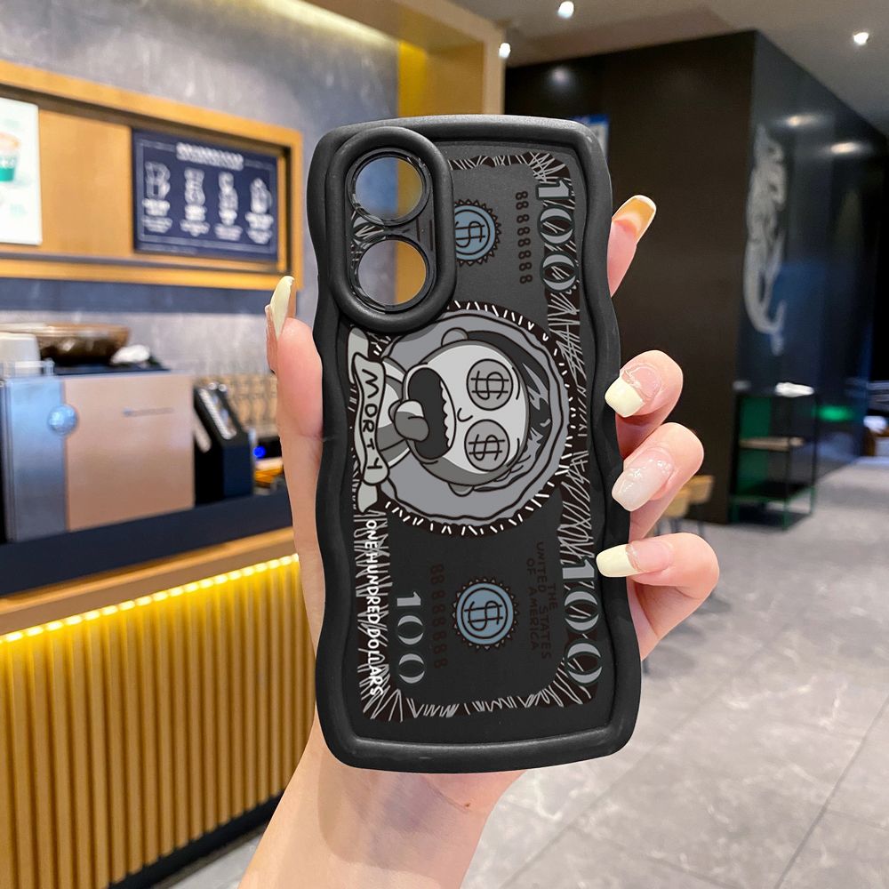 For OPPO Reno 5 6 Lite 7 8 Reno 7Z 8 Z 5F F19 F21 Pro Crazy Sientist Wave Frame Phone Case Anti Drop Cover