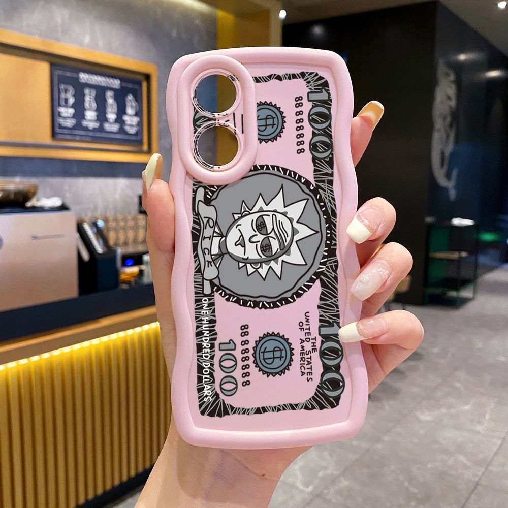 For OPPO Reno 5 6 Lite 7 8 Reno 7Z 8 Z 5F F19 F21 Pro Crazy Sientist Wave Frame Phone Case Anti Drop Cover