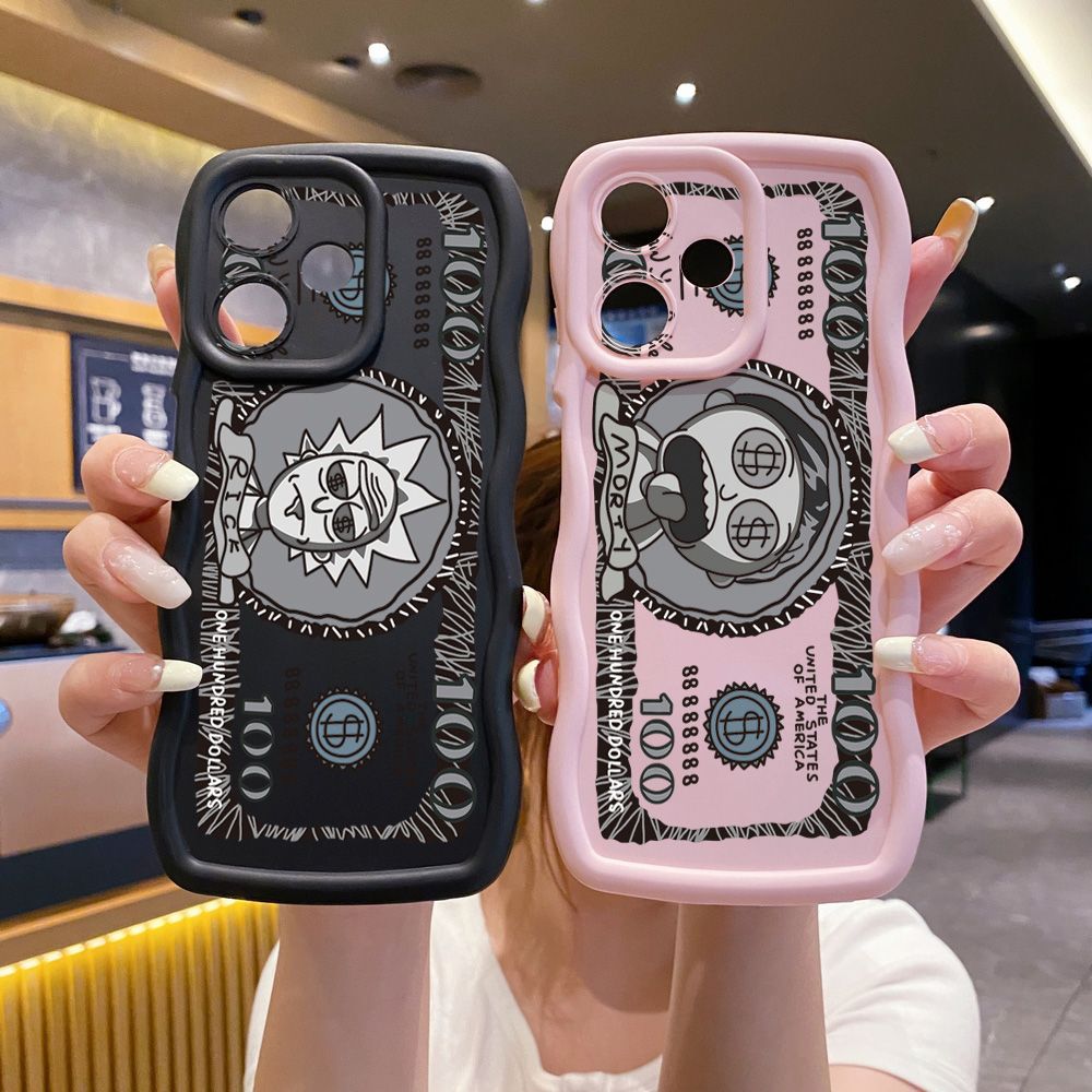 For Realme C67 C53 C51 Note 50 C21Y C25Y C33 C30 C35 9i Crazy Sientist Wave Frame Phone Case Anti Drop Cover