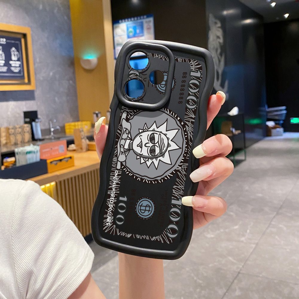 For Realme C67 C53 C51 Note 50 C21Y C25Y C33 C30 C35 9i Crazy Sientist Wave Frame Phone Case Anti Drop Cover